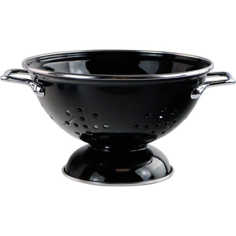 Reston Lloyd Calypso Basics by Reston Lloyd Powder Coated Enameled Colander  1 Quart  Black - Image 1
